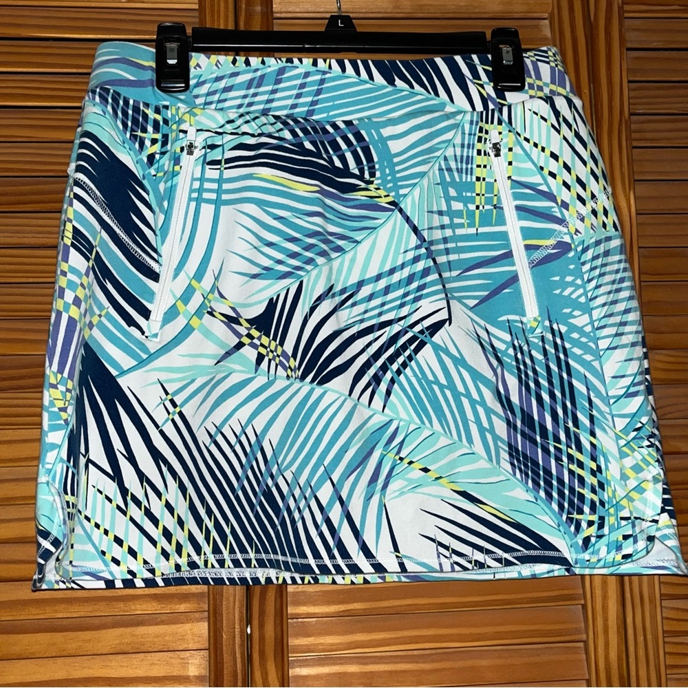 T by Talbots Elastic Waist Skort with‎ Zippered Pockets Medium Petite